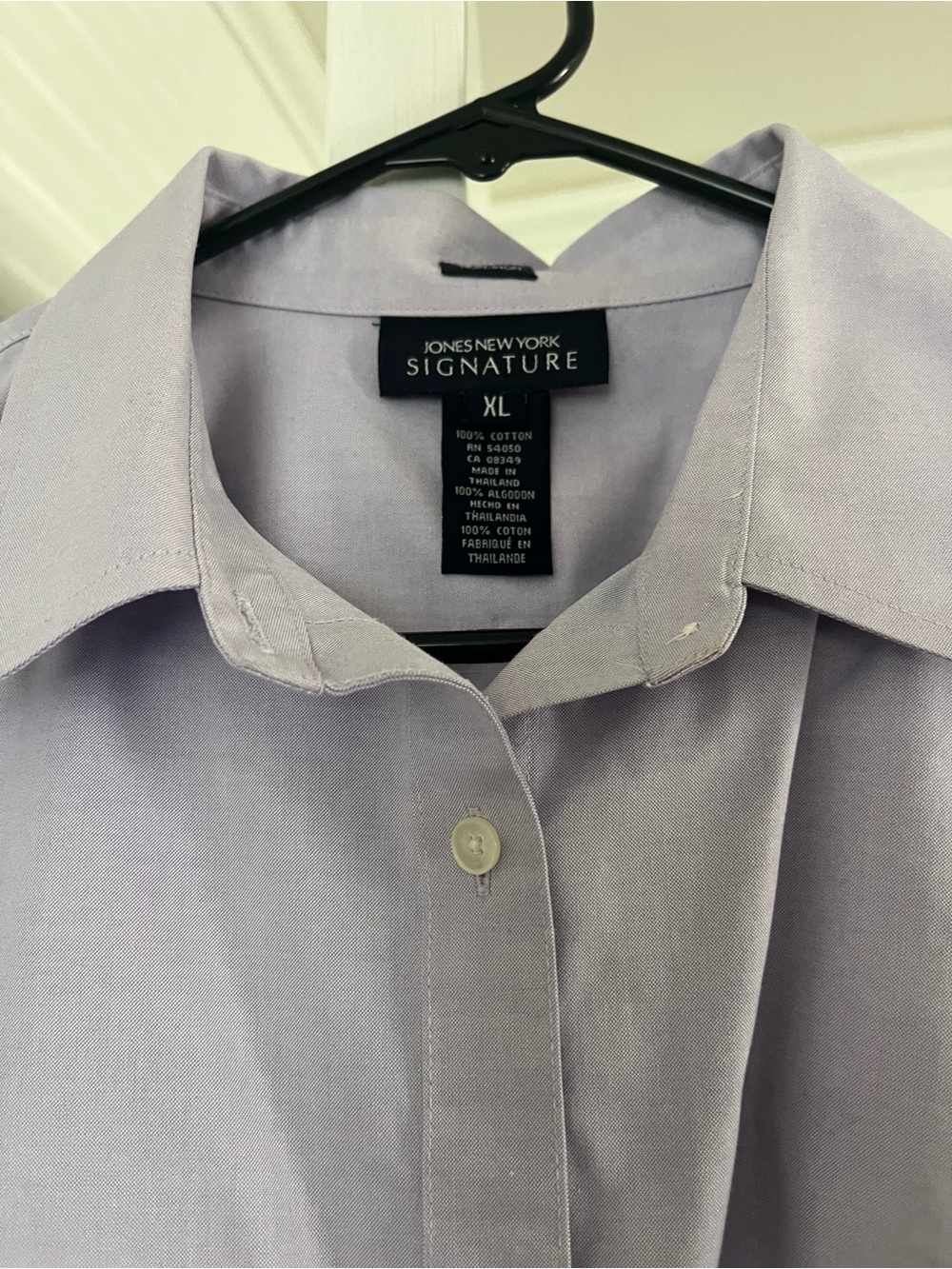 Jones New York Women’s Light Lavender Dress Shirt - XL